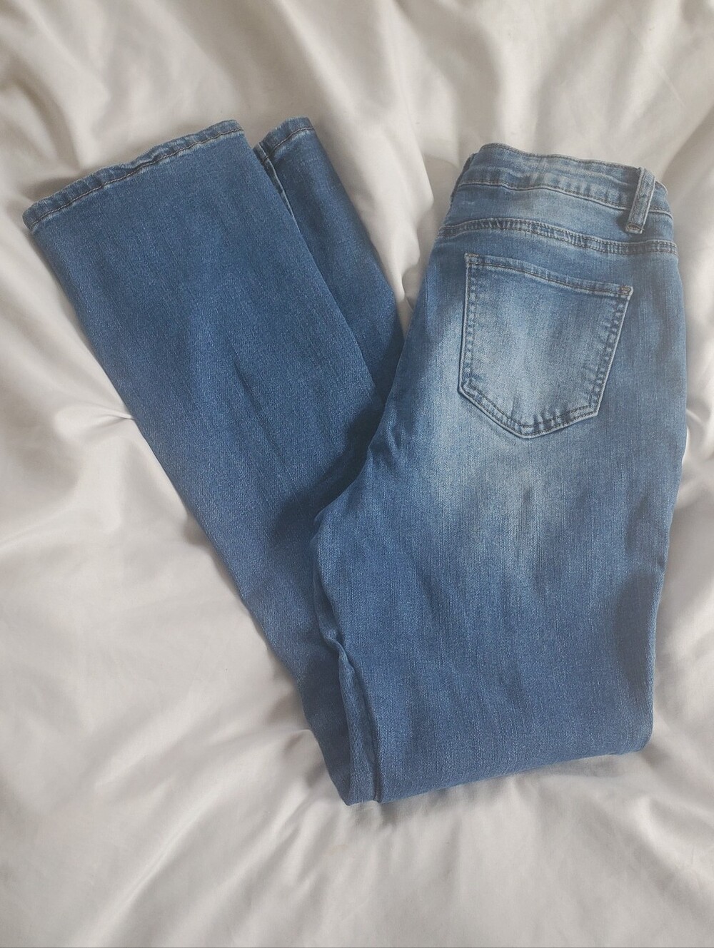 Revelation Denim Distressed Bootcut Denim Blue Jeans, Women's Sz 6 (W28/L29)